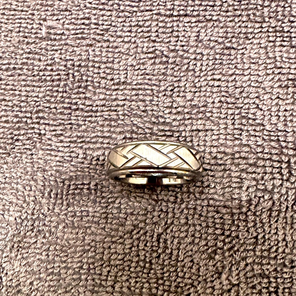 Tungsten Brushed Silver Ring